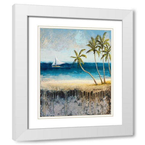 Atlantic Dream II White Modern Wood Framed Art Print with Double Matting by Marcon, Michael