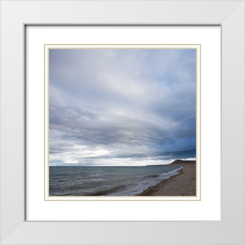 Ocean Water White Modern Wood Framed Art Print with Double Matting by Coppel, Anna