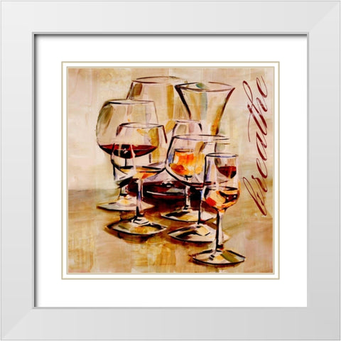 Breathe White Modern Wood Framed Art Print with Double Matting by French-Roussia, Heather A.
