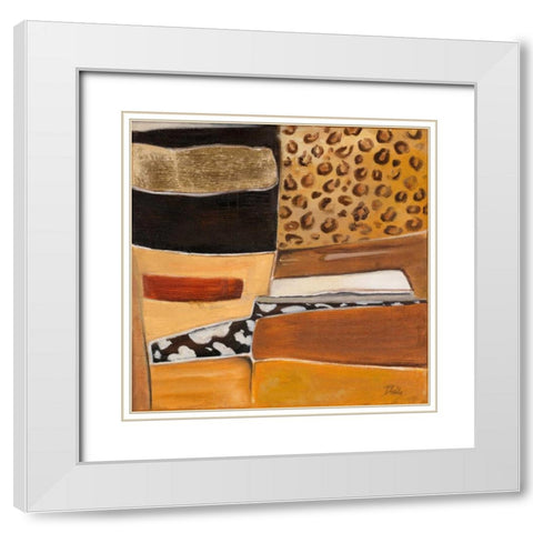 Congo II White Modern Wood Framed Art Print with Double Matting by Pinto, Patricia