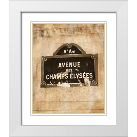 French Street I White Modern Wood Framed Art Print with Double Matting by Navas, Emily