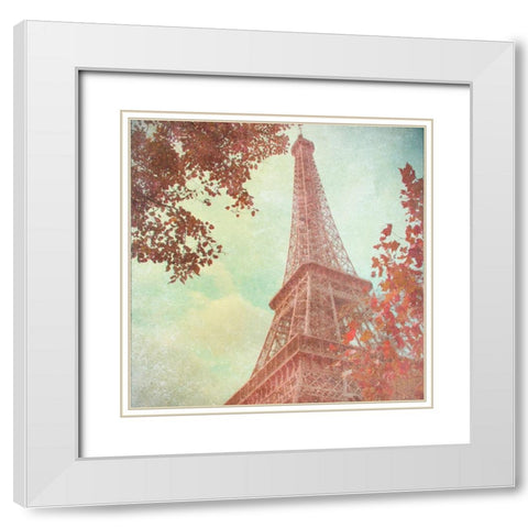 April in Paris I White Modern Wood Framed Art Print with Double Matting by Navas, Emily
