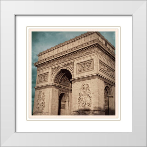 Last Day in Paris II White Modern Wood Framed Art Print with Double Matting by Navas, Emily