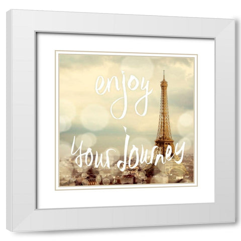 Adventures In Europe II White Modern Wood Framed Art Print with Double Matting by Navas, Emily