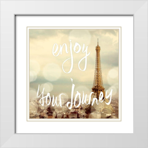 Adventures In Europe II White Modern Wood Framed Art Print with Double Matting by Navas, Emily