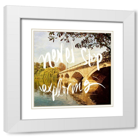 Adventures in Europe III White Modern Wood Framed Art Print with Double Matting by Navas, Emily