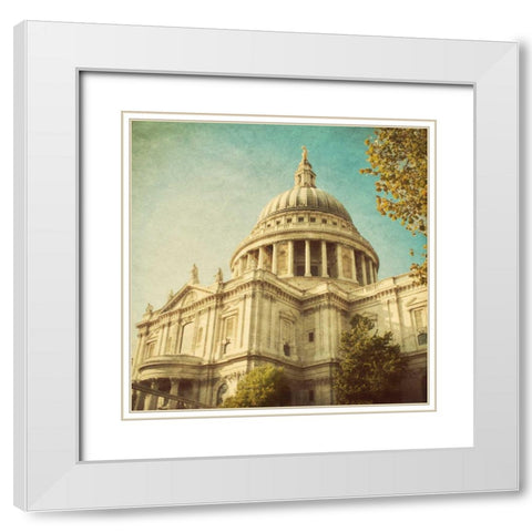 London Sights III White Modern Wood Framed Art Print with Double Matting by Navas, Emily
