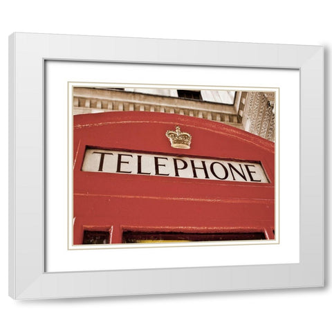London I White Modern Wood Framed Art Print with Double Matting by Navas, Emily