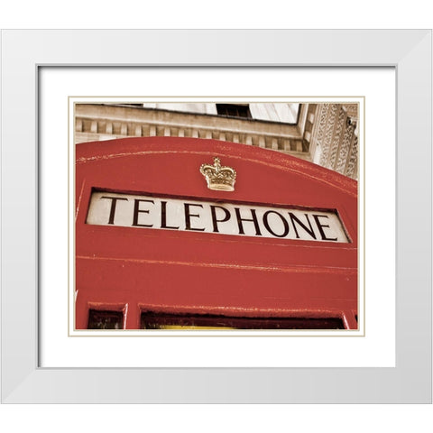 London I White Modern Wood Framed Art Print with Double Matting by Navas, Emily