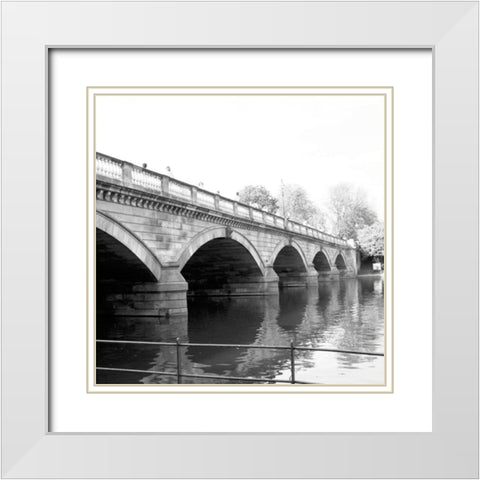 Hyde Park Bridge White Modern Wood Framed Art Print with Double Matting by Navas, Emily