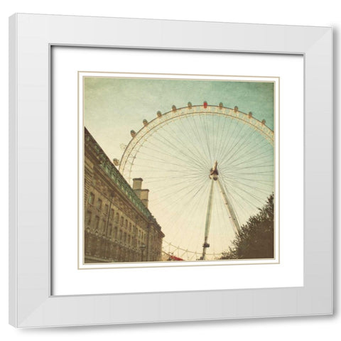 London Sights II White Modern Wood Framed Art Print with Double Matting by Navas, Emily