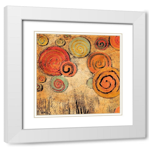 Spring Forward Square I White Modern Wood Framed Art Print with Double Matting by Ritter, Gina