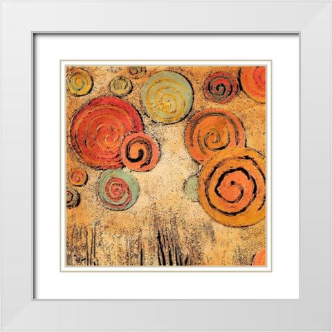 Spring Forward Square I White Modern Wood Framed Art Print with Double Matting by Ritter, Gina