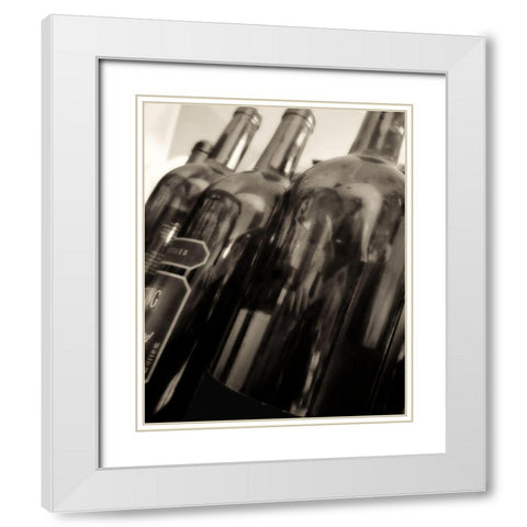 Open Bottles I White Modern Wood Framed Art Print with Double Matting by French-Roussia, Heather A.