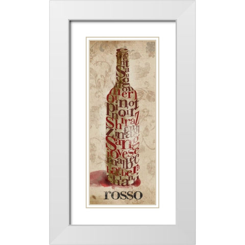 Type of Wine I White Modern Wood Framed Art Print with Double Matting by SD Graphics Studio