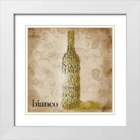 Type of Wine II White Modern Wood Framed Art Print with Double Matting by SD Graphics Studio
