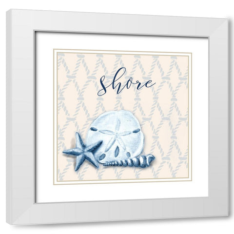 Ocean Waves III White Modern Wood Framed Art Print with Double Matting by Hakimipour, Tiffany