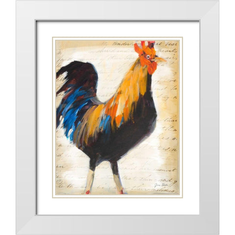 Morning Glory I White Modern Wood Framed Art Print with Double Matting by Slivka, Jane