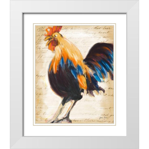 Morning Glory II White Modern Wood Framed Art Print with Double Matting by Slivka, Jane