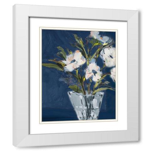 Evening Rose White Modern Wood Framed Art Print with Double Matting by Slivka, Jane