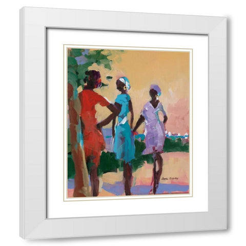 Saturday Morning II White Modern Wood Framed Art Print with Double Matting by Slivka, Jane
