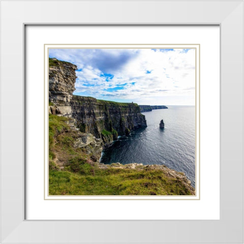 Cliffs of Square White Modern Wood Framed Art Print with Double Matting by Bonnett, Stede