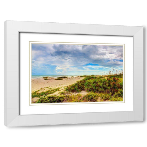 Beach Island II White Modern Wood Framed Art Print with Double Matting by Bonnett, Stede