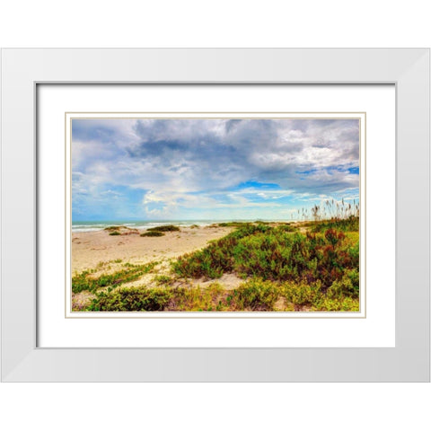 Beach Island II White Modern Wood Framed Art Print with Double Matting by Bonnett, Stede