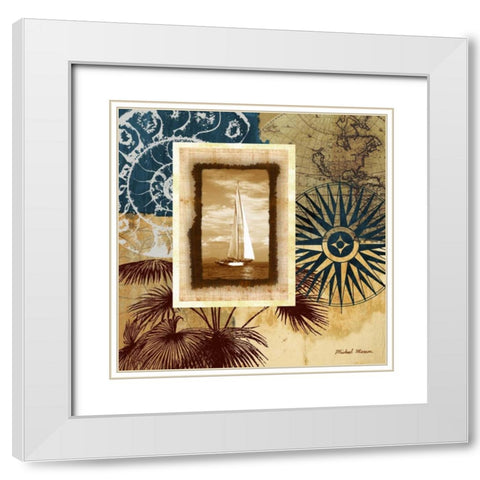 Sailing the Seas II White Modern Wood Framed Art Print with Double Matting by Marcon, Michael