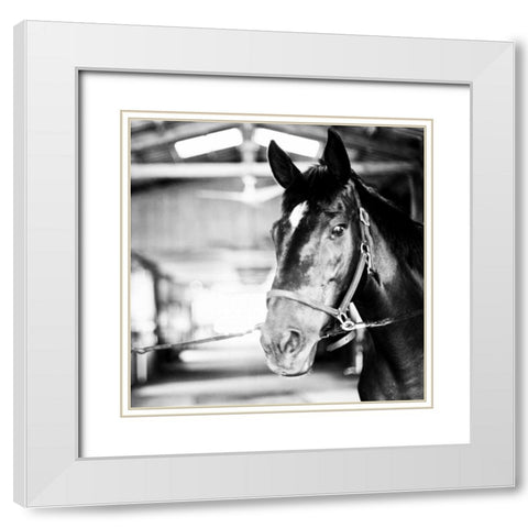 Derby Square I White Modern Wood Framed Art Print with Double Matting by Bryant, Susan