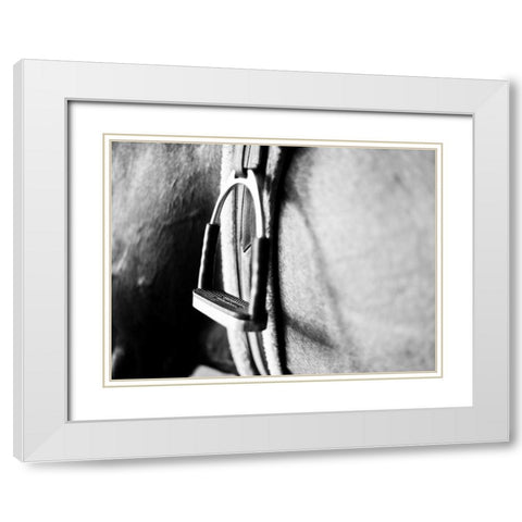 Horseback Riding II White Modern Wood Framed Art Print with Double Matting by Bryant, Susan