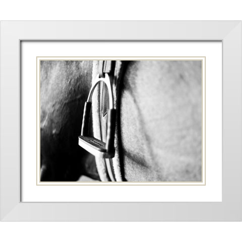 Horseback Riding II White Modern Wood Framed Art Print with Double Matting by Bryant, Susan