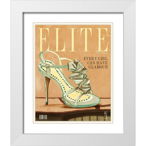Elite Magazine White Modern Wood Framed Art Print with Double Matting by Ritter, Gina