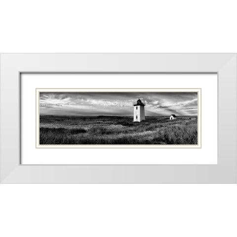 Long Point White Modern Wood Framed Art Print with Double Matting by Lake, Shelley