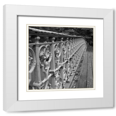 Walk Across I White Modern Wood Framed Art Print with Double Matting by Rodriguez, Jairo