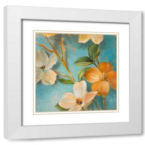 Bella Fiori I White Modern Wood Framed Art Print with Double Matting by Loreth, Lanie