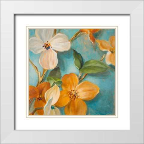 Bella Fiori II White Modern Wood Framed Art Print with Double Matting by Loreth, Lanie