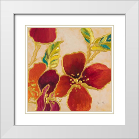 Happy Together I White Modern Wood Framed Art Print with Double Matting by Loreth, Lanie