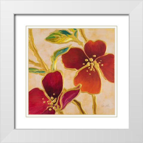 Happy Together II White Modern Wood Framed Art Print with Double Matting by Loreth, Lanie