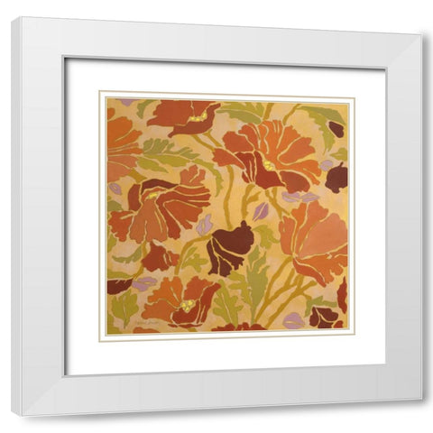 Spring Showers Bring Flowers I White Modern Wood Framed Art Print with Double Matting by Loreth, Lanie