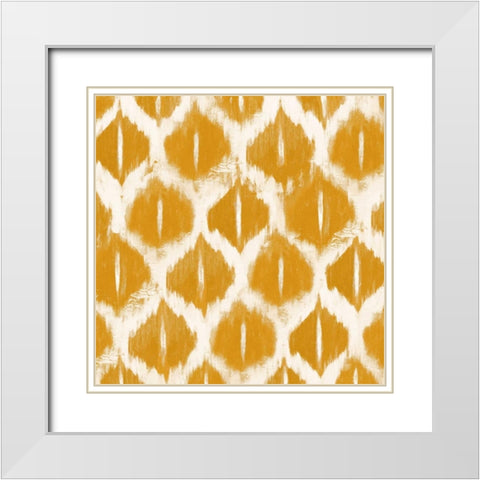 Colored Ikats I White Modern Wood Framed Art Print with Double Matting by Pinto, Patricia