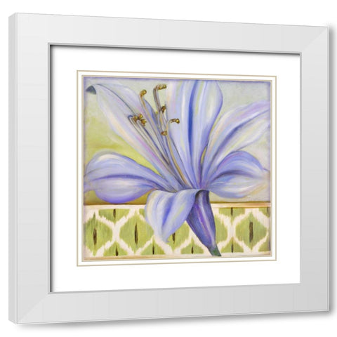 African Lily I White Modern Wood Framed Art Print with Double Matting by Pinto, Patricia