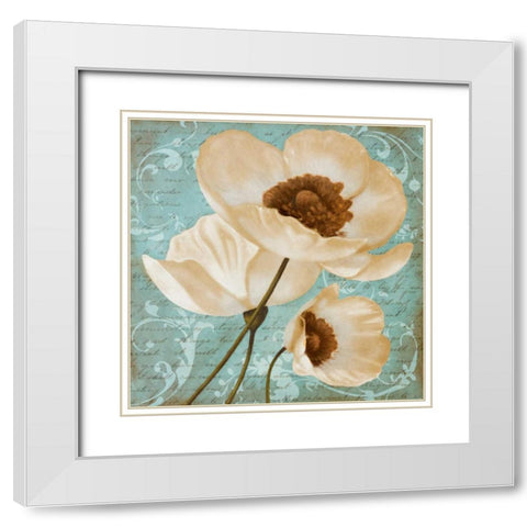 Afternoon Bloom I White Modern Wood Framed Art Print with Double Matting by Rhyan, Vivien