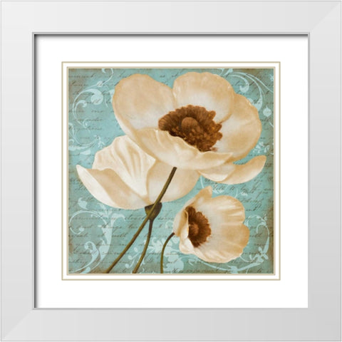 Afternoon Bloom I White Modern Wood Framed Art Print with Double Matting by Rhyan, Vivien