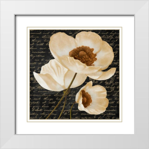 Evening Bloom I White Modern Wood Framed Art Print with Double Matting by Rhyan, Vivien