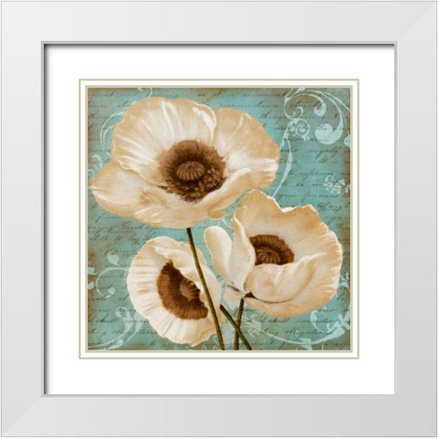 Afternoon Bloom II White Modern Wood Framed Art Print with Double Matting by Rhyan, Vivien