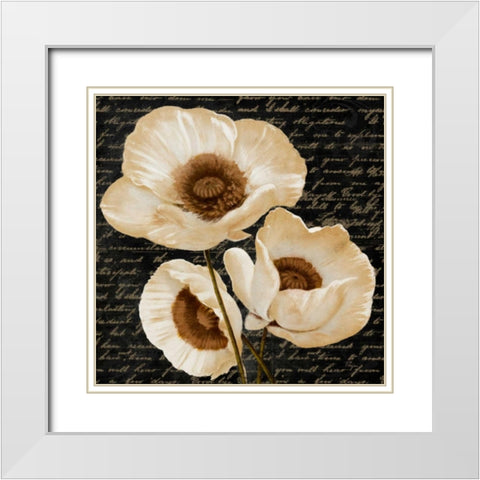 Evening Bloom II White Modern Wood Framed Art Print with Double Matting by Rhyan, Vivien