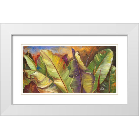 Through the Leaves I White Modern Wood Framed Art Print with Double Matting by Pinto, Patricia
