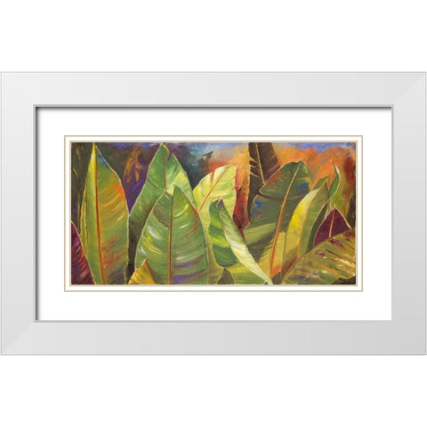 Through the Leaves II White Modern Wood Framed Art Print with Double Matting by Pinto, Patricia
