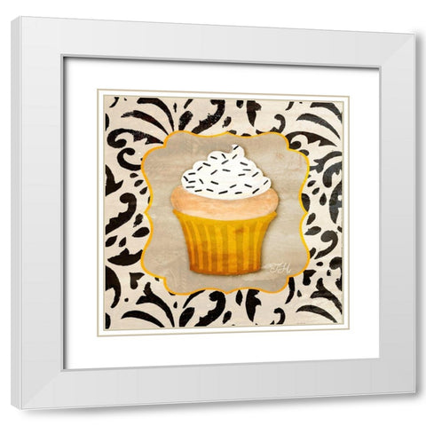 Piece of Cake I White Modern Wood Framed Art Print with Double Matting by Hakimipour, Tiffany